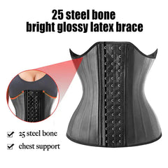 25 Steel Bone Latex Waist Trainer