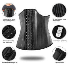 25 Steel Bone Latex Waist Trainer