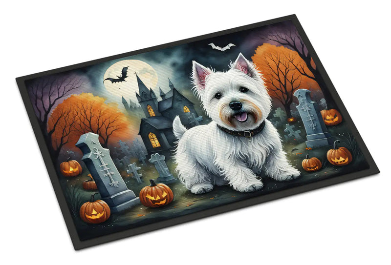 Westie Spooky Halloween Doormat