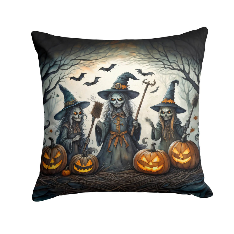 Witches Spooky Halloween Throw Pillow